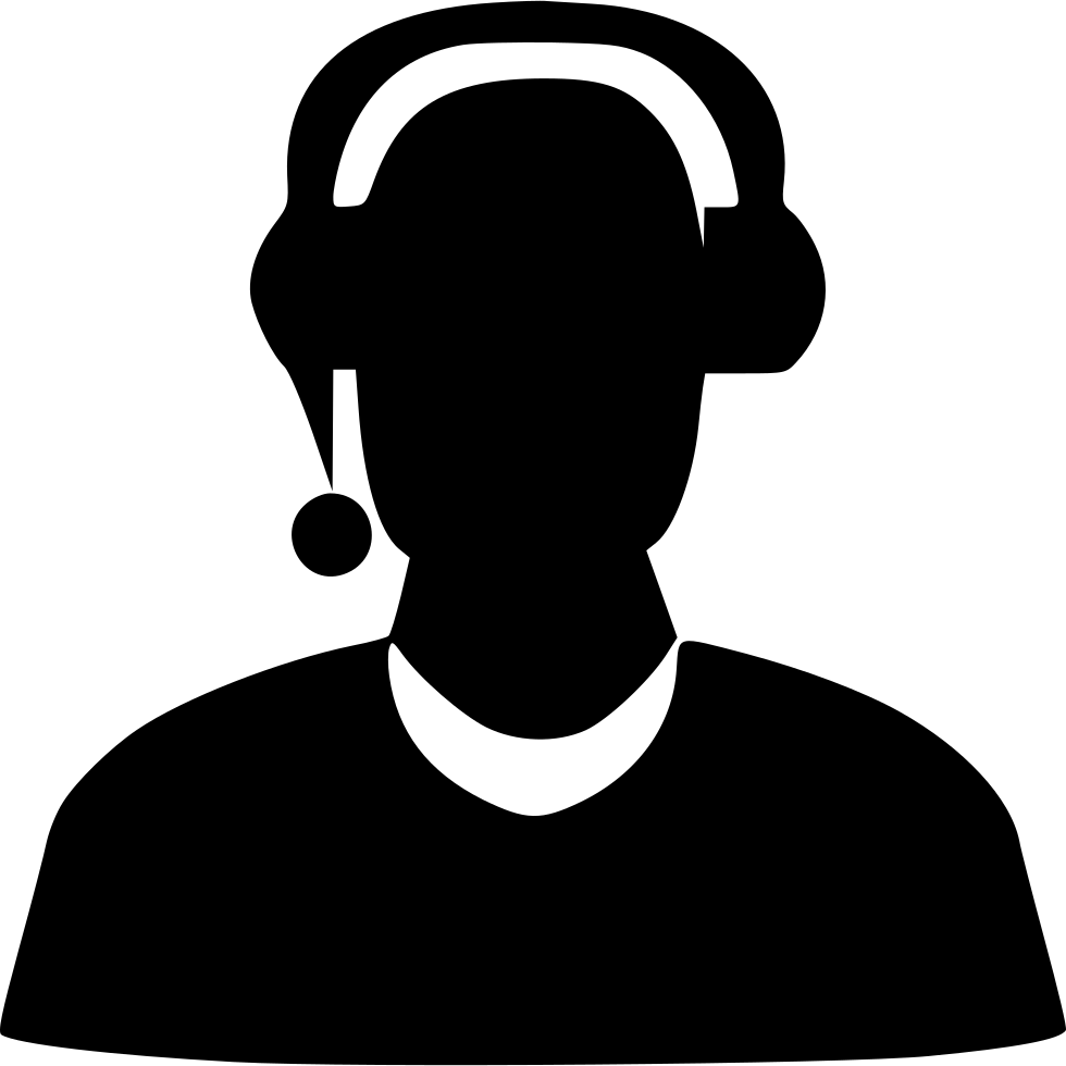Receptionist Svg Icon Free - Headphones Clipart (980x980), Png Download