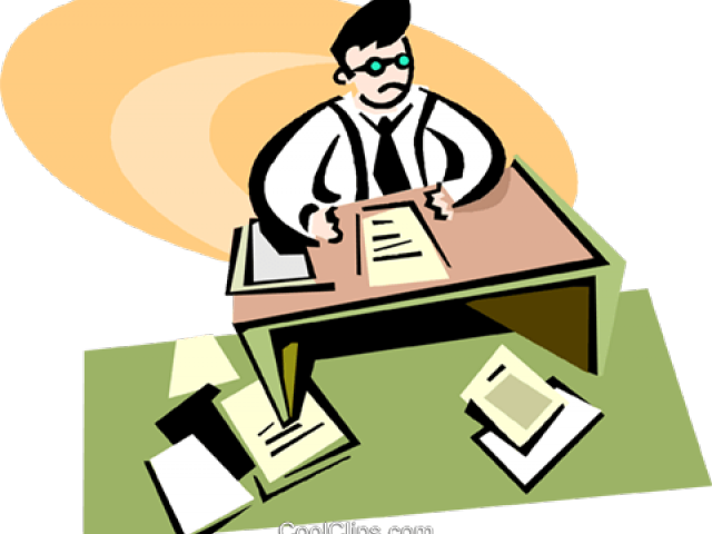 Desk Clipart Paperwork - Organization - Png Download (640x480), Png Download