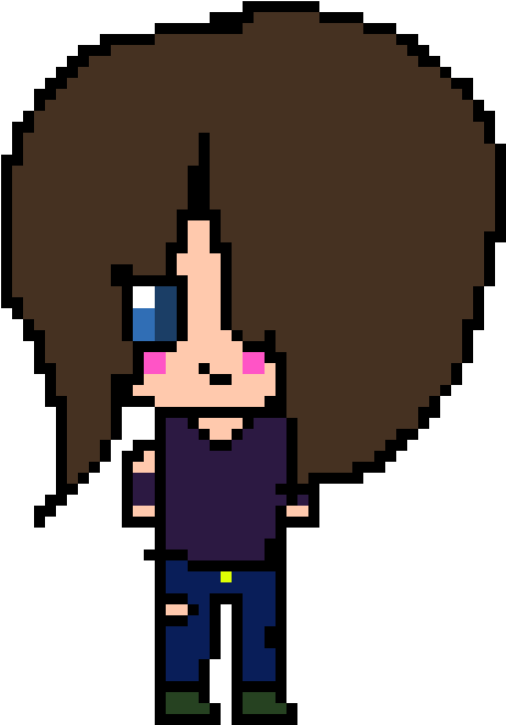 Chibi - Thinking Emoji Pixel Art Clipart (520x670), Png Download