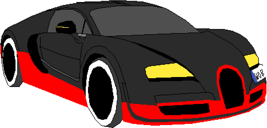 Bugatti With White Walls - Supercar Clipart (1000x600), Png Download