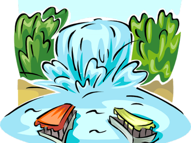 Mountain Clipart Waterfall - Cachoeira Vetor Png Transparent Png (640x480), Png Download