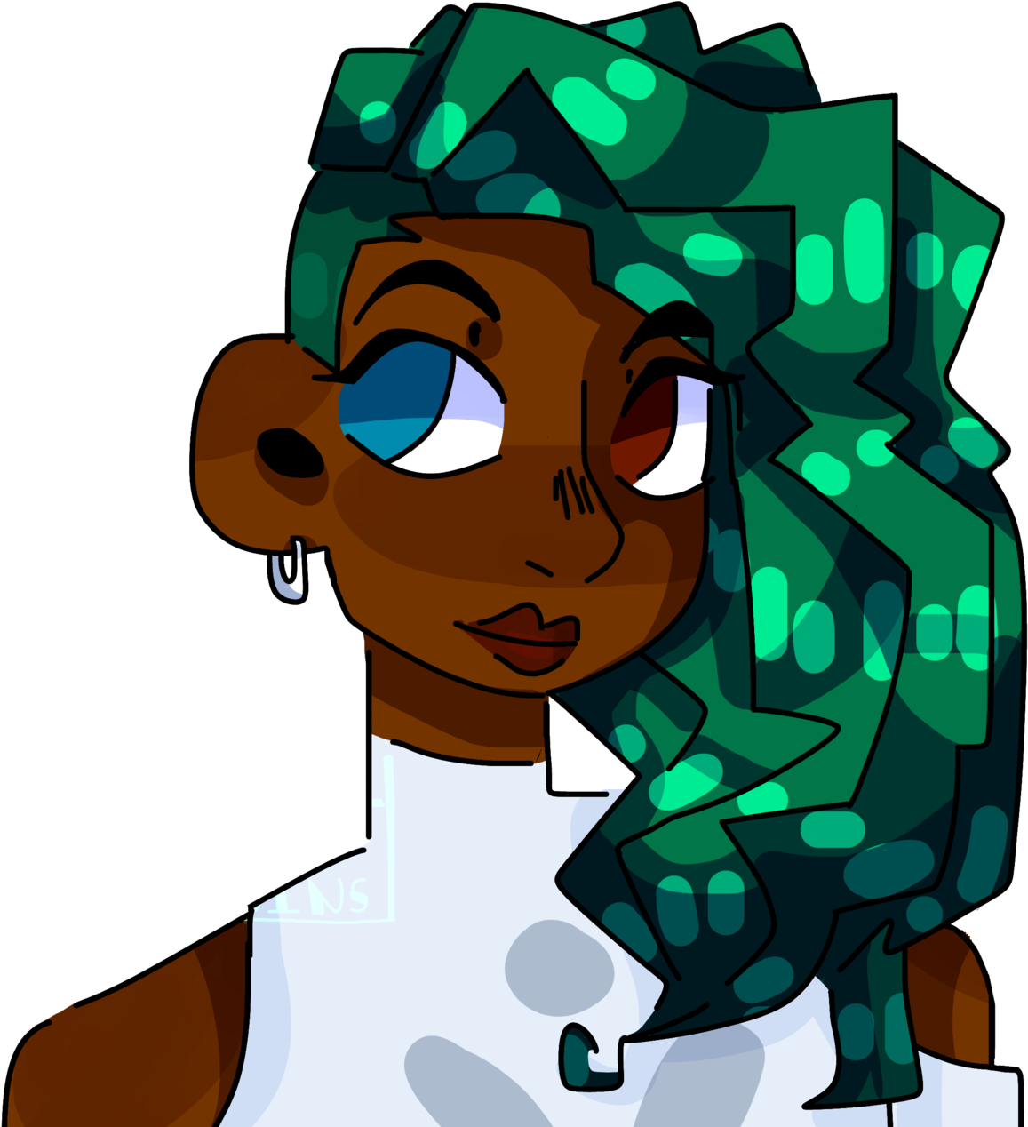 Fanart Of Jade Ovata, From @aloecomic By @glowbat 12 - Cartoon Clipart (1280x1280), Png Download