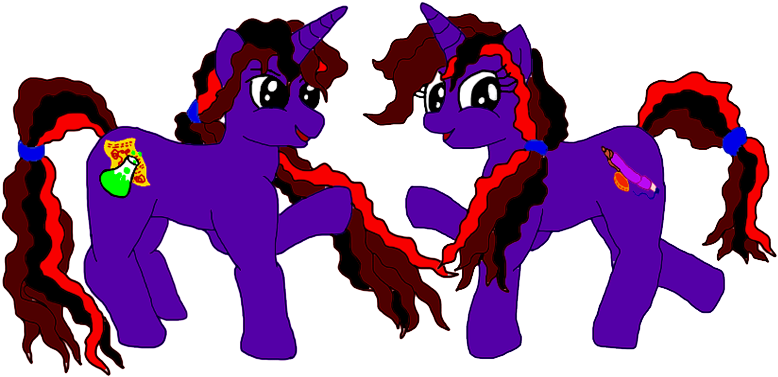 Lycanianspike, Oc, Oc Only, Rule 63, Safe, Twins - Cartoon Clipart (800x400), Png Download