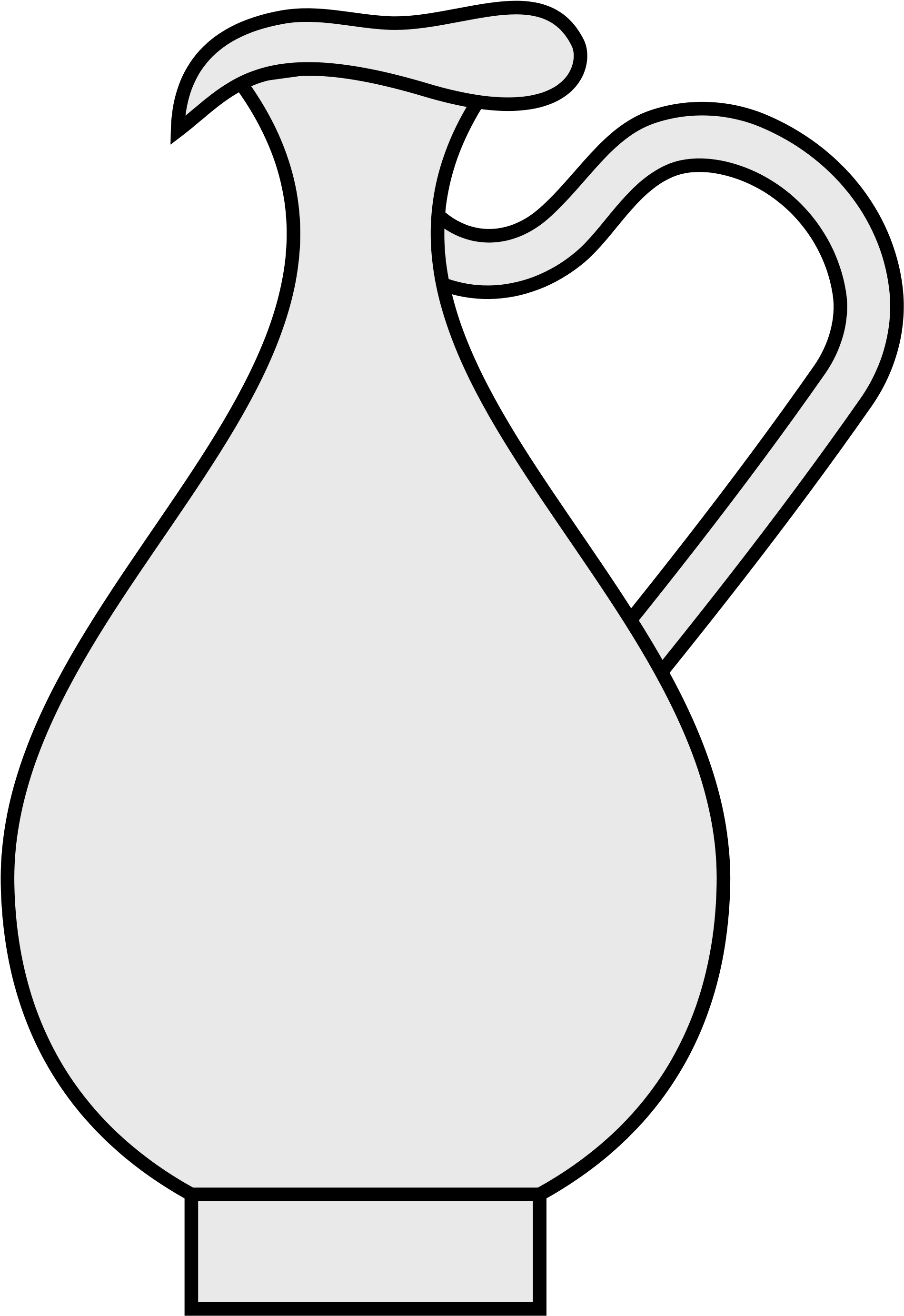 Coa Illustration Elements Pot Pitcher - Line Art Clipart (717x1024), Png Download