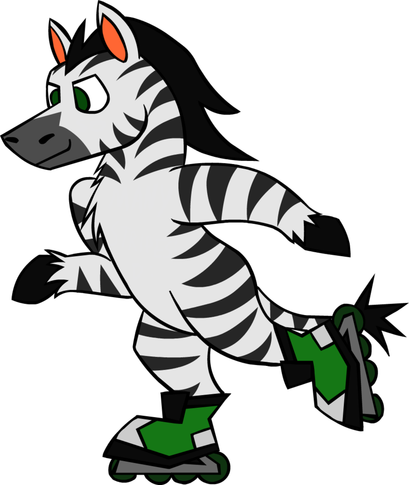 Zebra Clipart Christmas - Caballo Con Patines - Png Download (821x973), Png Download