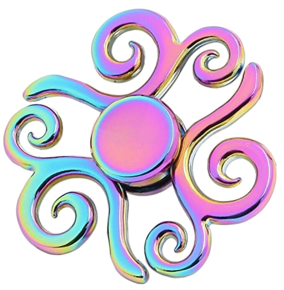 Rainbow Fidget Spinner Png Image With Transparent Background - Cool Fidget Spinner Rainbow Clipart (1000x1000), Png Download