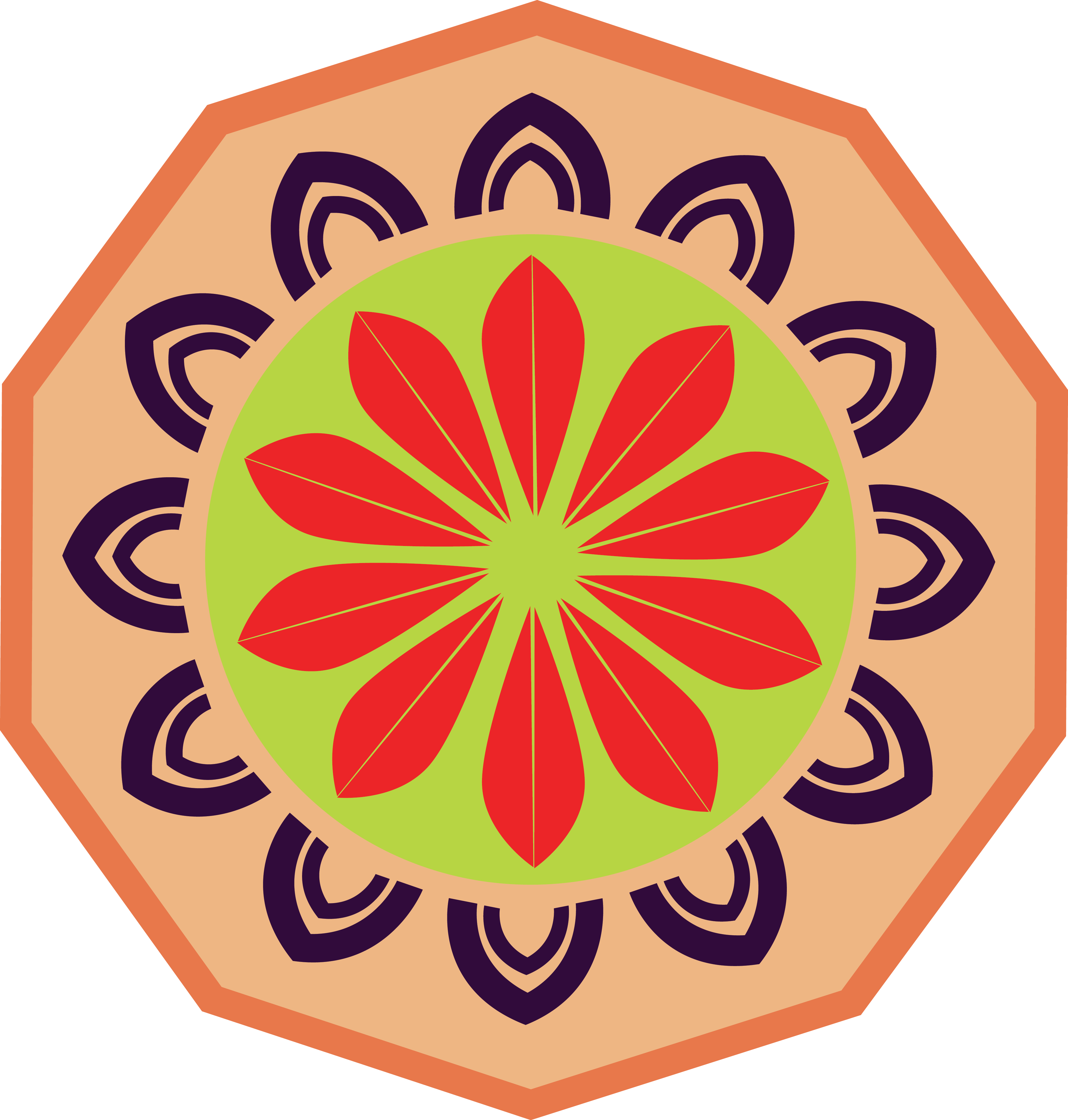 Trinetra About Free Indian Symbols Signs Patterns Graphics - Black And White Kolam Clipart (3882x4074), Png Download