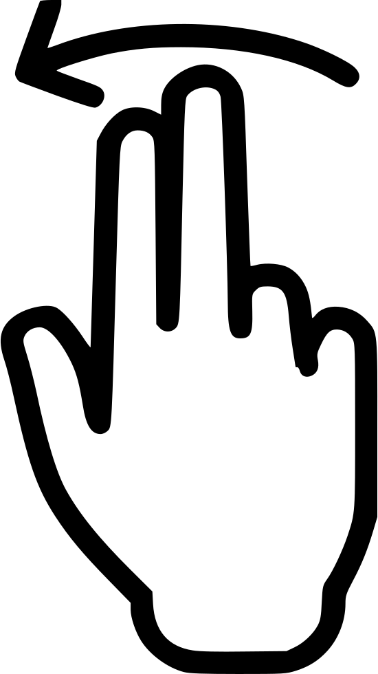 Hand Finger Swipe Swap Left Comments - Touch Screen Clipart Png Transparent Png (550x980), Png Download