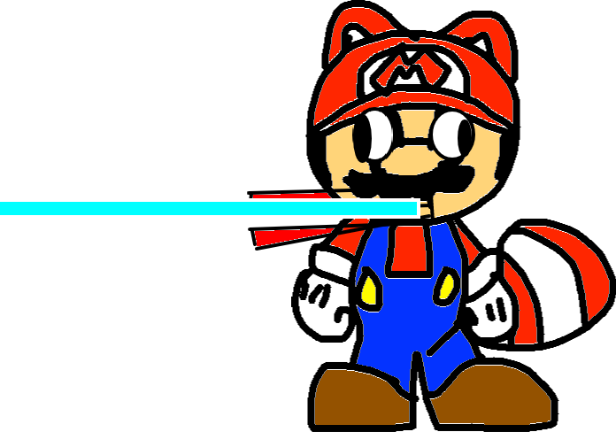 Mario - Racoon - Cartoon Clipart (696x488), Png Download