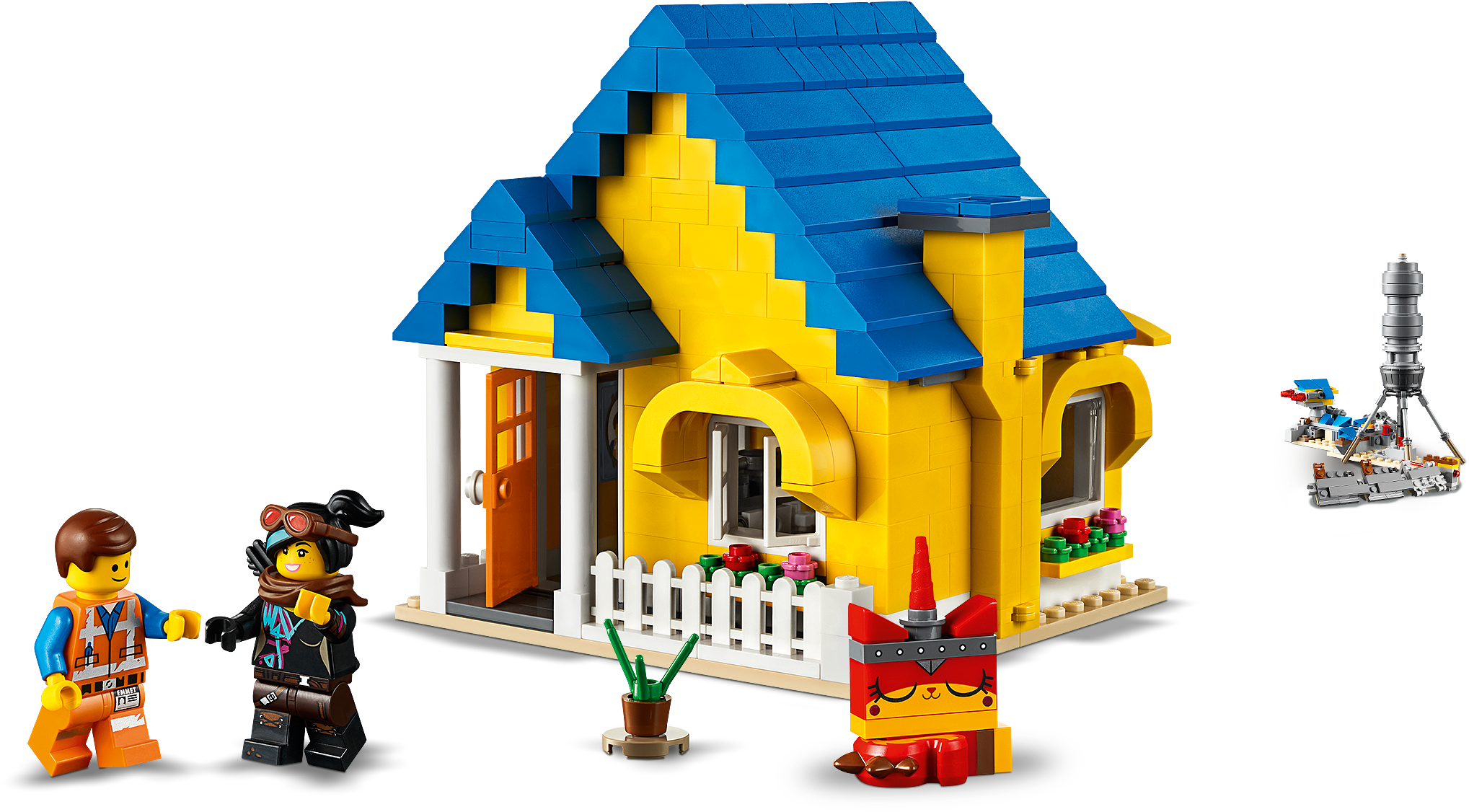 Lego The Lego Movie 2 Emmet's Dream House/rescue Rocket - Emmet's Dream House Clipart (3641x2048), Png Download