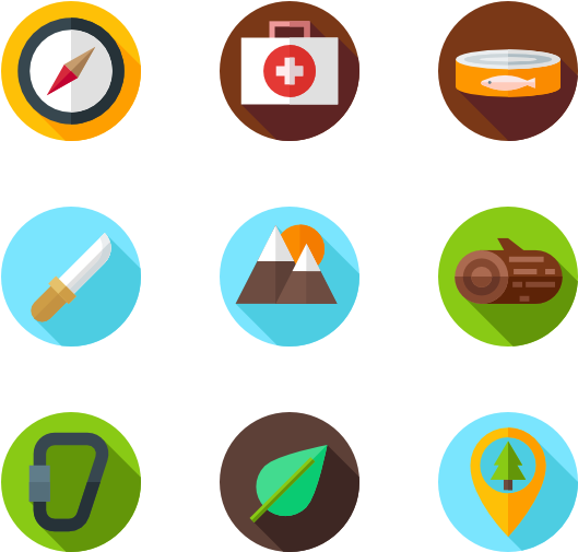 Camping - Flat Icon Clipart (600x564), Png Download