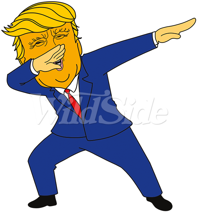 Cartoon Trump Dabbing - Cartoon Clipart (675x675), Png Download