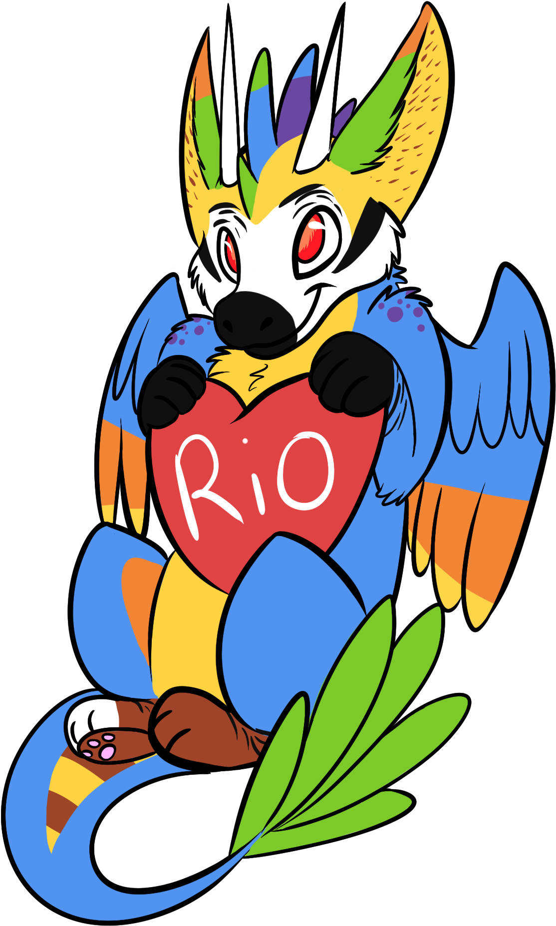 Rio Badge - Cartoon Clipart (1328x2000), Png Download