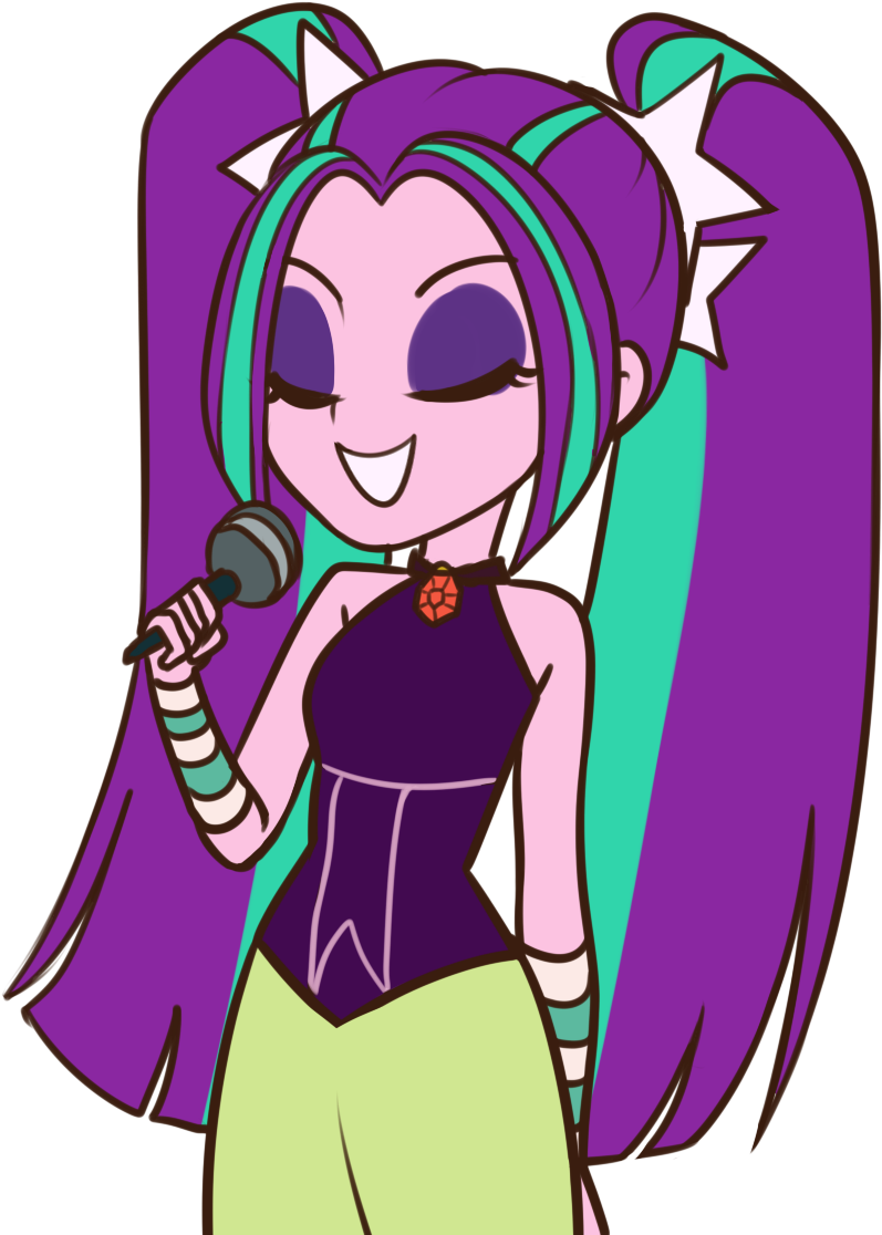 Rileyav, Bare Shoulders, Equestria Girls, Eyes Closed, - Cartoon Clipart (963x1200), Png Download