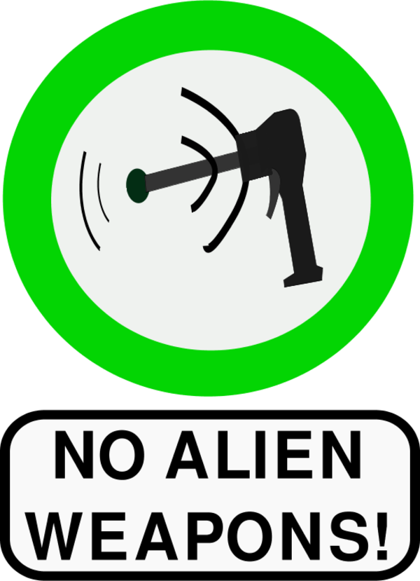 No Alien Weapons Clipart (600x829), Png Download