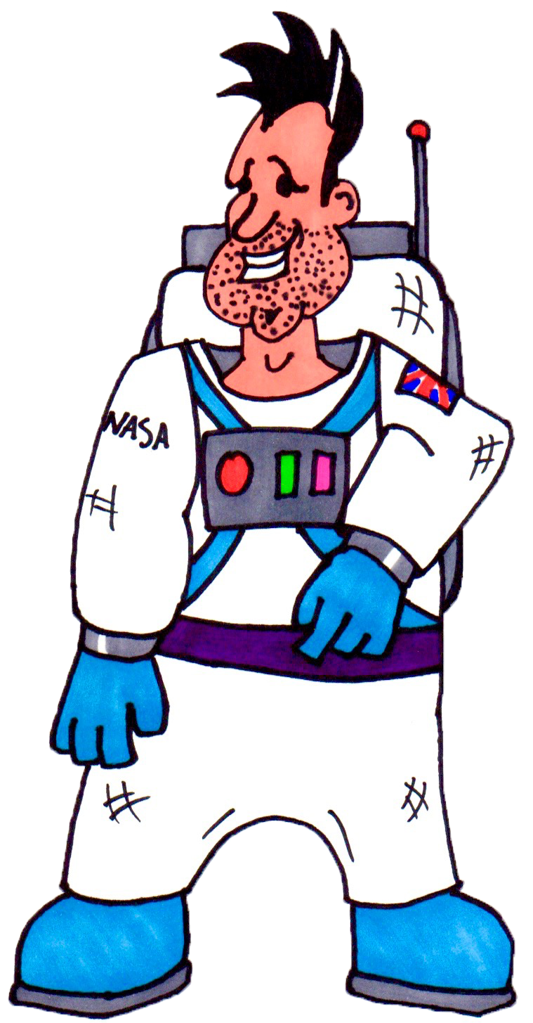 Spaceman Dave - Cartoon Clipart (759x1455), Png Download