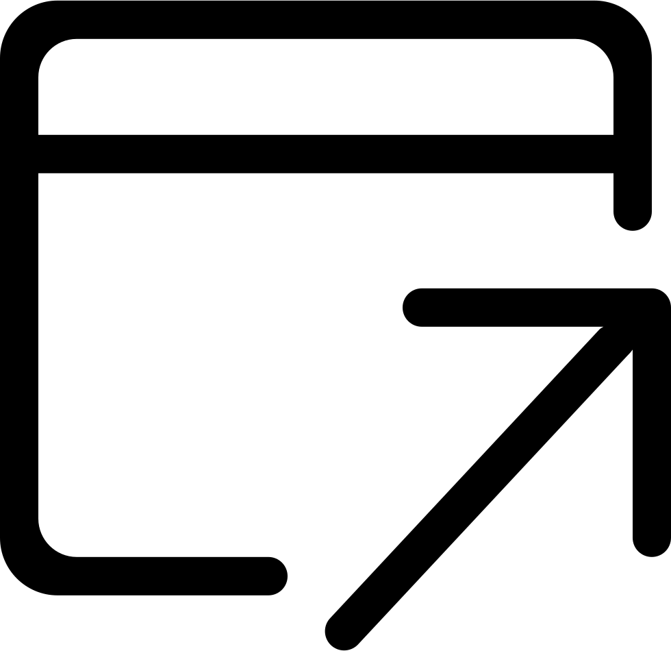 New Window Open Comments - Open In New Window Svg Clipart (980x950), Png Download