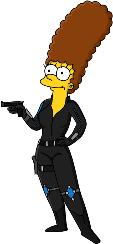 Marge Simpson Png - Simpson Black Widow Clipart (730x1095), Png Download