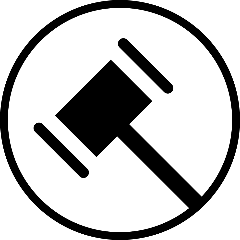 Png File Svg - Auction Hammer Vector Clipart (980x980), Png Download