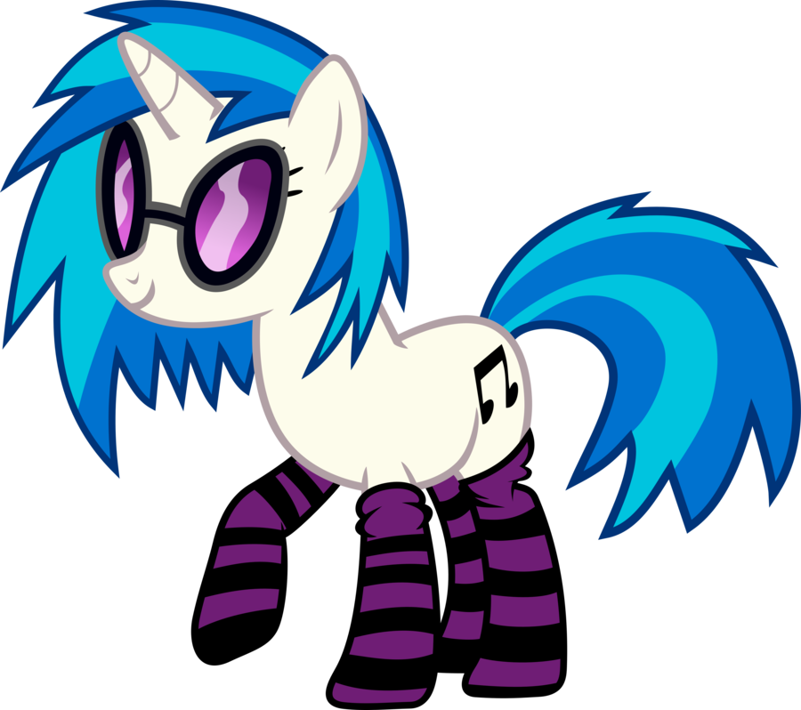 Vinyl Scratch In Socks - Vinyl Scratch Pony Clipart (900x798), Png Download