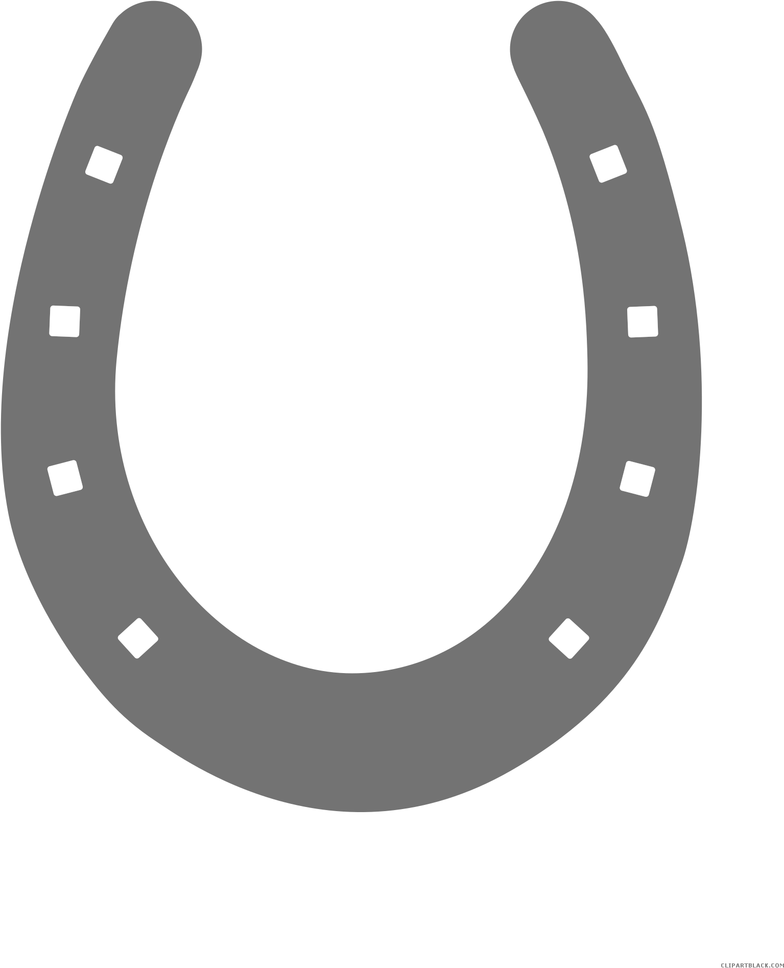 Black And White Horseshoe Clipart - Horse Shoe Clipart Png Transparent Png (1697x2400), Png Download