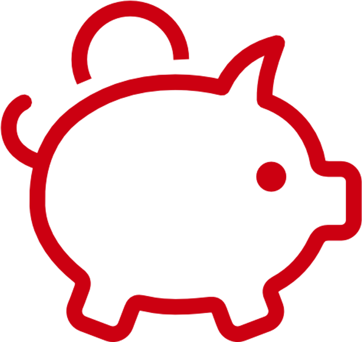 Money Box Pig - Icon Tirelire Clipart (1000x667), Png Download