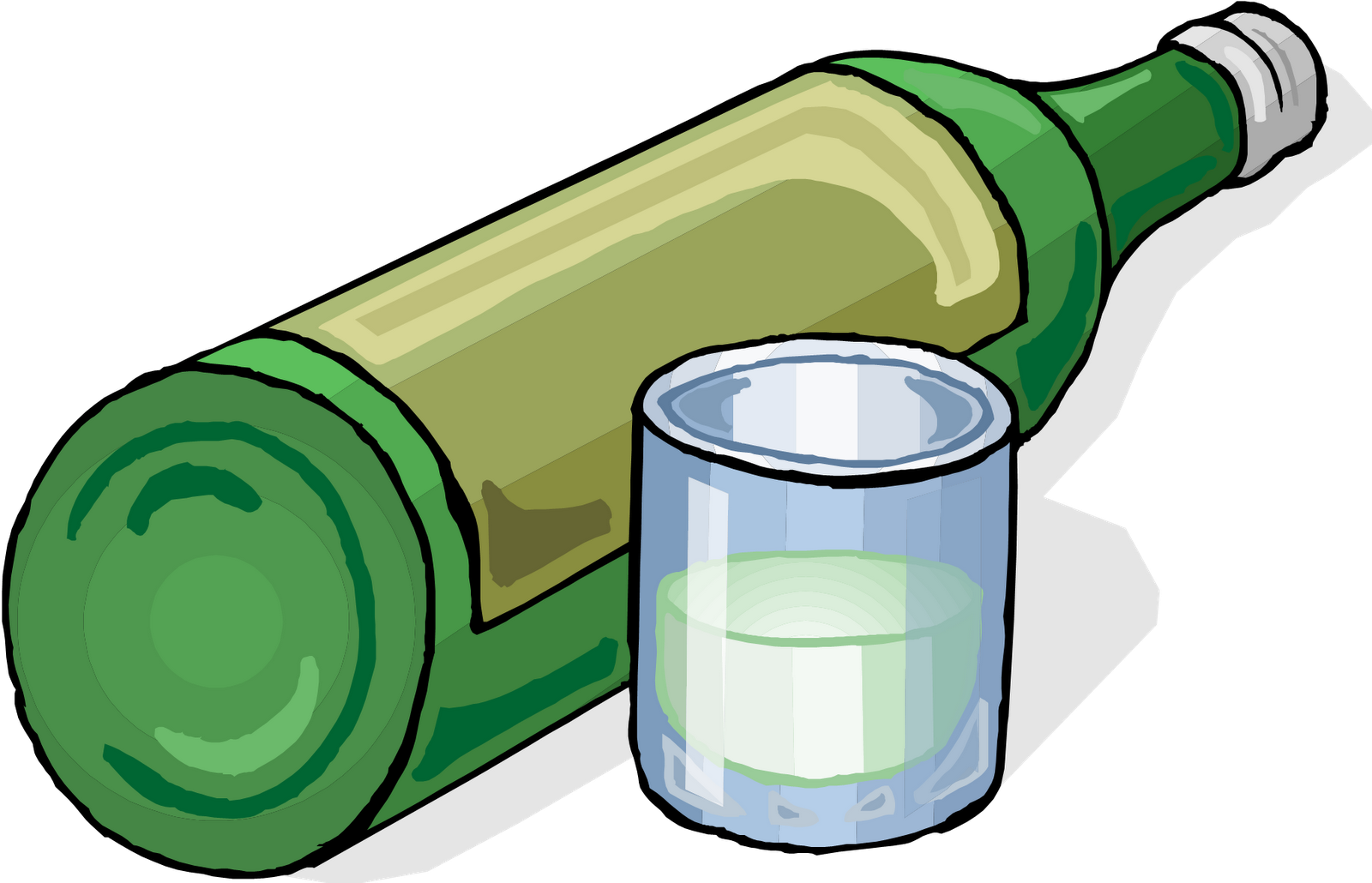 Fruit Of The Vine - Liquor Bottles Cartoon Clipart (1600x1030), Png Download