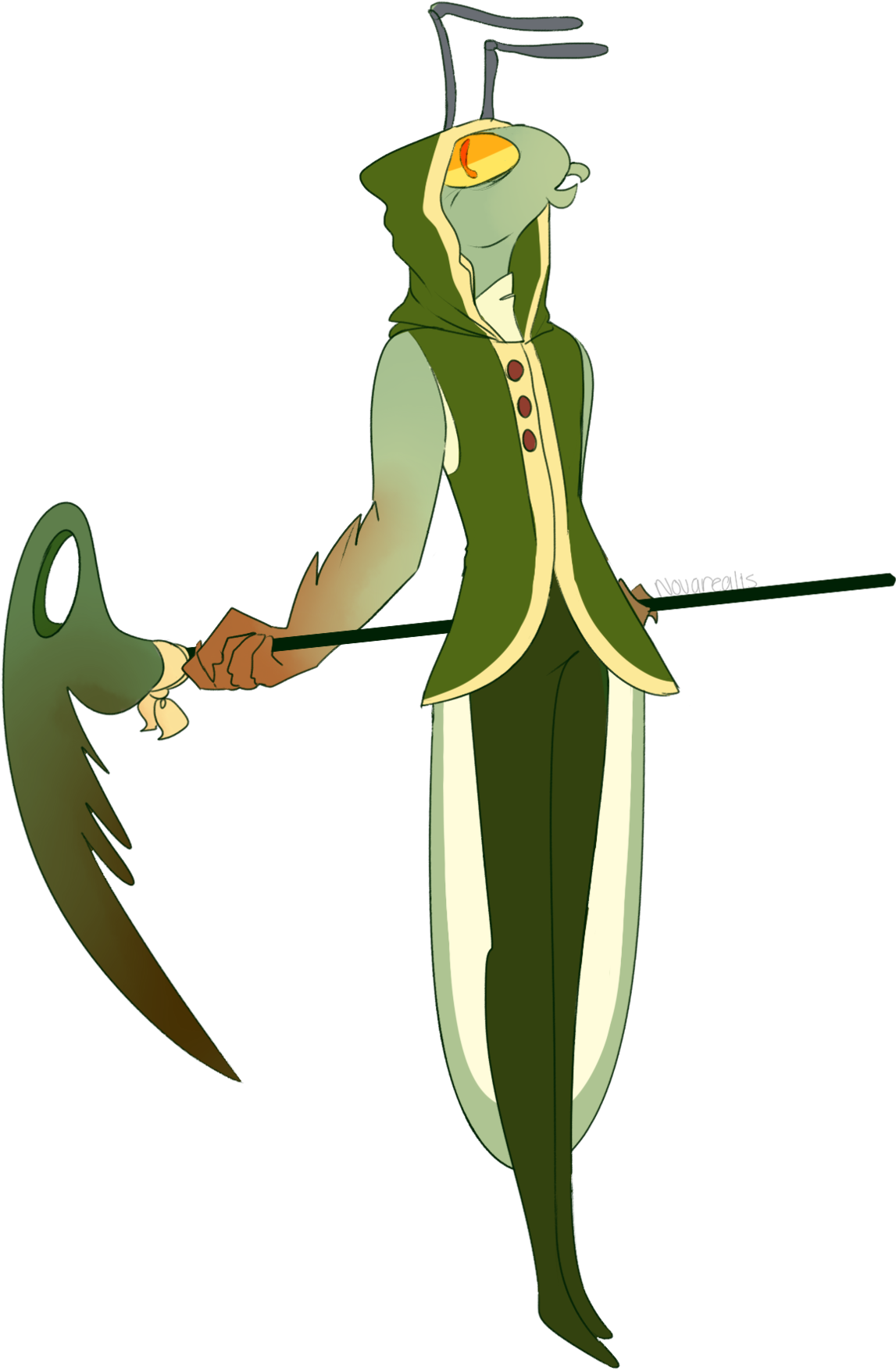 Heres A Nice Mantis I Came Up With At 3 Am Shes A - Cartoon Clipart (1280x1872), Png Download