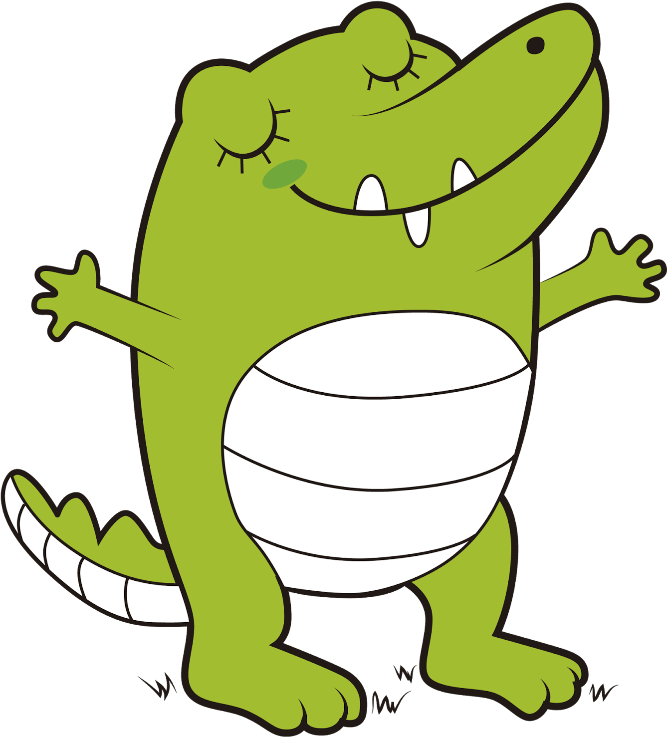 Big Crocodile Clipart (1600x1595), Png Download