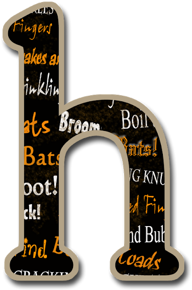 Granny Enchanted' "halloween Words" Lower Case Clipart (620x620), Png Download