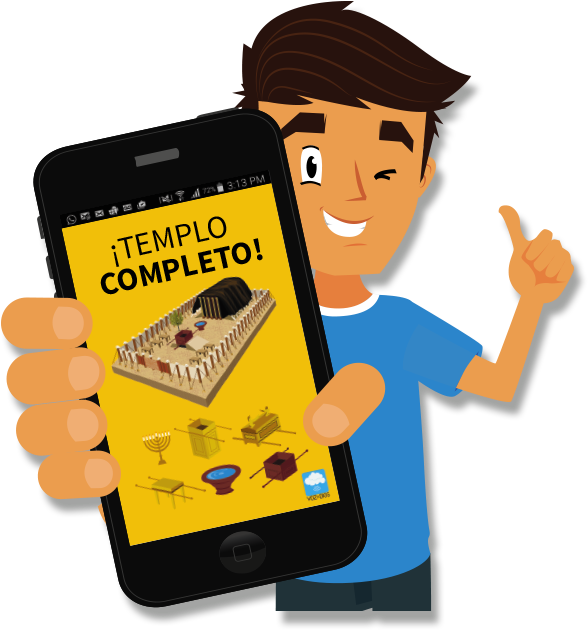 El Templo De Dios - Chico Con Celular Png Clipart (640x662), Png Download