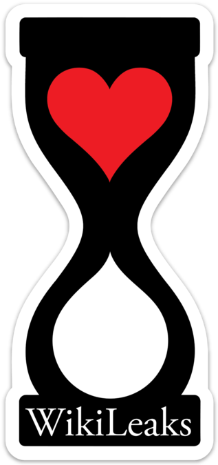 Wikileaks Heart Hourglass Bumper Sticker - T-shirt Clipart (675x675), Png Download