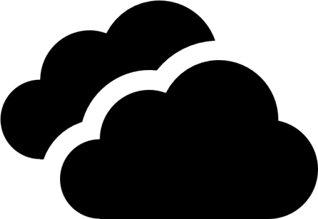 Storm Clipart Transparent - Cloud Logo Black Png (640x480), Png Download