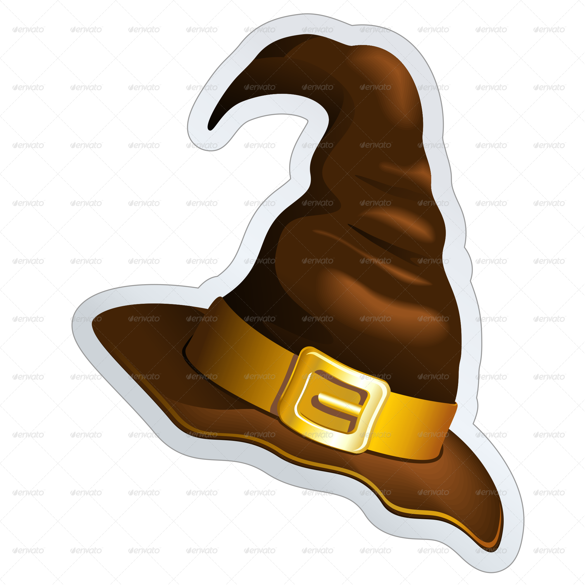Witch Hat Sticker Clipart (2001x2001), Png Download