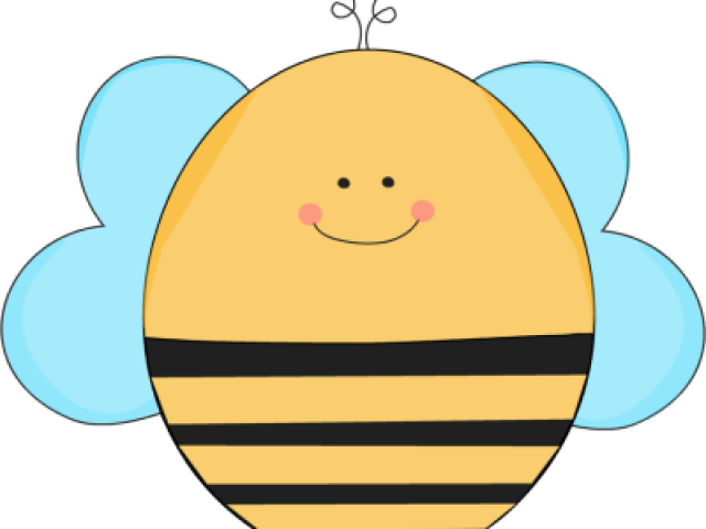Adorable Clipart Blue Bee - Png Download (640x480), Png Download
