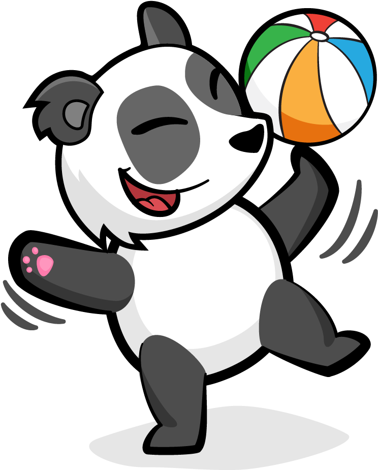 Panda - Cartoon Clipart (1000x1000), Png Download