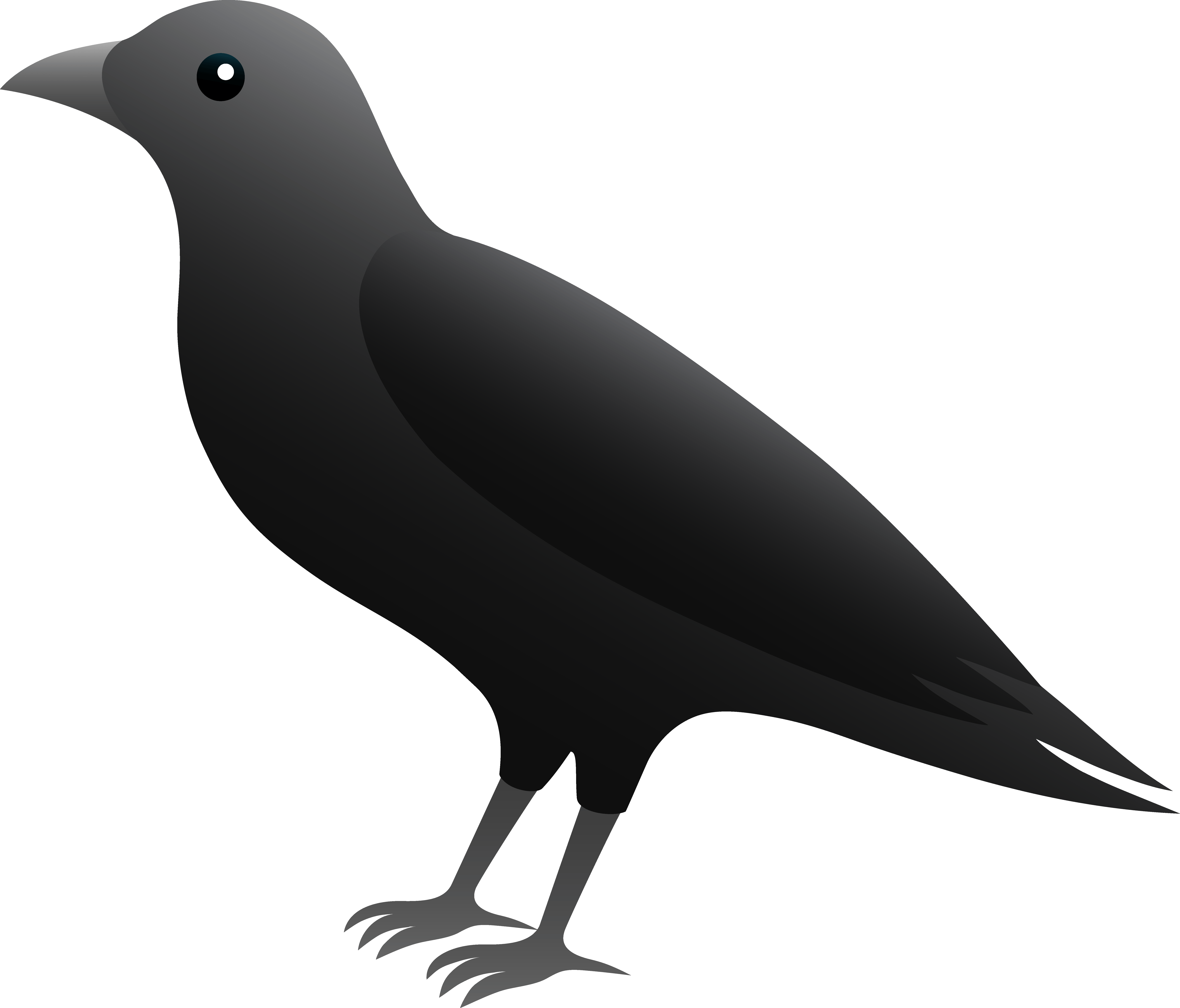 Black Crow Clip Art - Png Download (7521x6425), Png Download