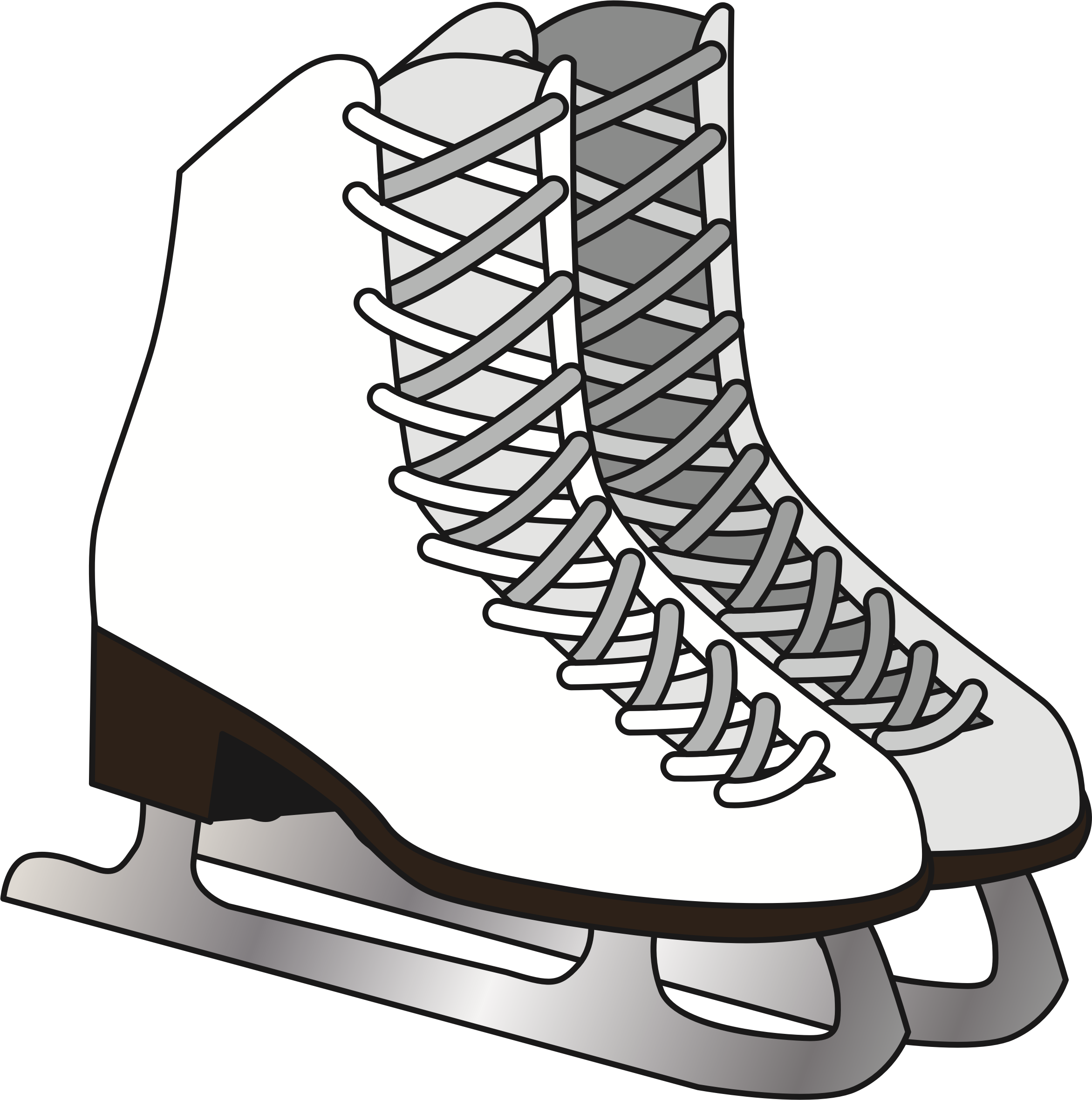 Big Image - Figure Skate Clipart (2344x2362), Png Download
