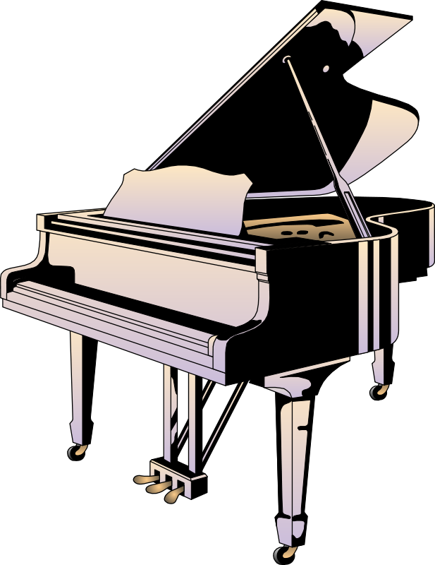 Piano Clipart Percussion Instrument - Piano Clipart Black And White Png Transparent Png (617x800), Png Download