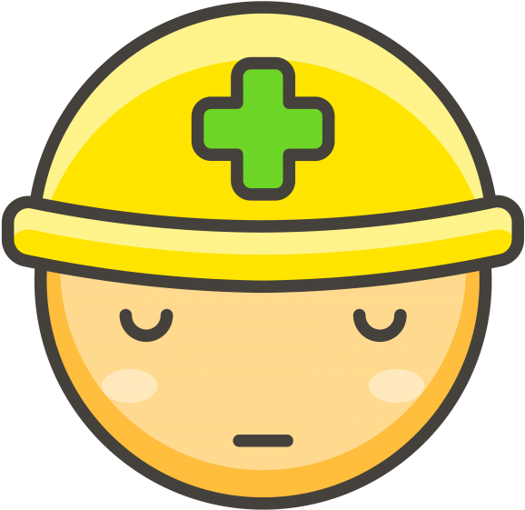 Construction Worker Emoji - Cartoon Clipart (866x650), Png Download
