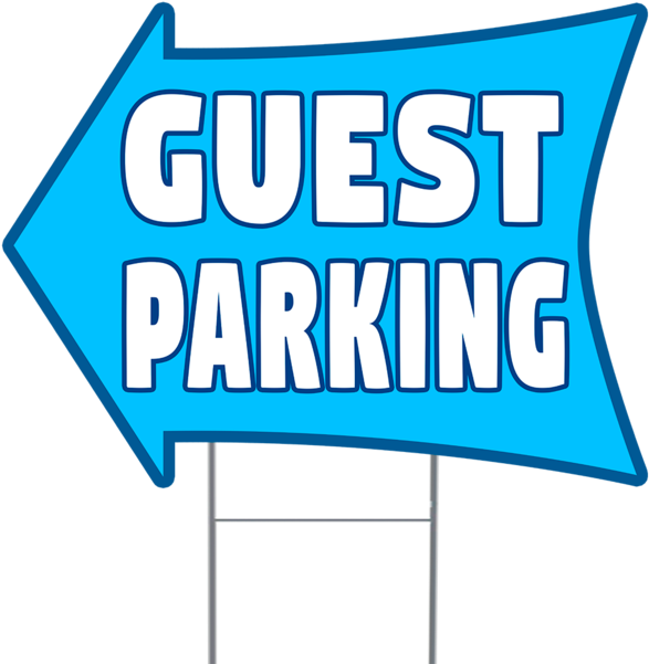 Guest Parking 2 Sided Arrow Clipart (600x600), Png Download