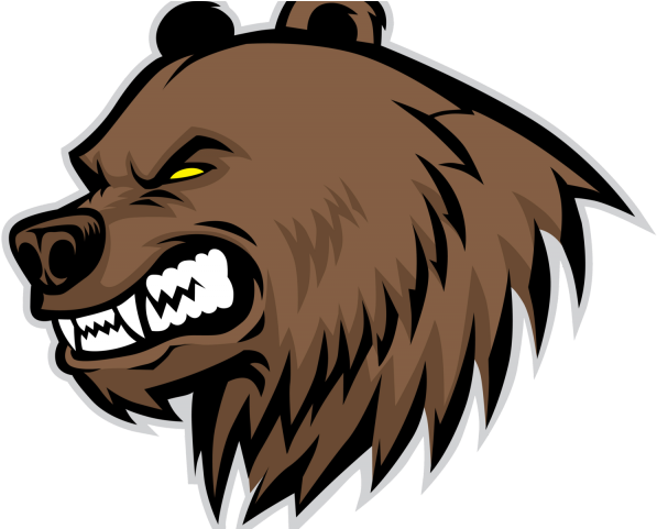 Drawn Grizzly Bear Chew - Angry Bear Drawing Easy Clipart (640x480), Png Download