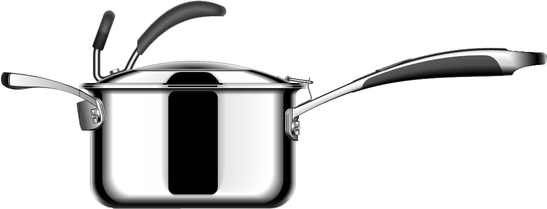 5qt Sauce Pan - Lid Clipart (1226x533), Png Download