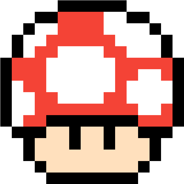 Mario Mushroom - Pixel Mario Mushroom Gif Clipart (1184x1184), Png Download