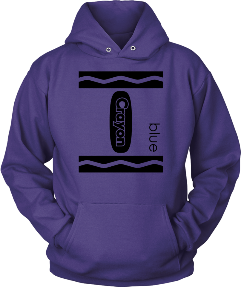 Purple Crayon Halloween Couple Friend Group Costume - Shirt Clipart (960x960), Png Download