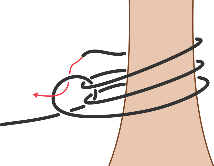 Finally, Finish Off The Knot Just As You Would A Normal Clipart (876x680), Png Download