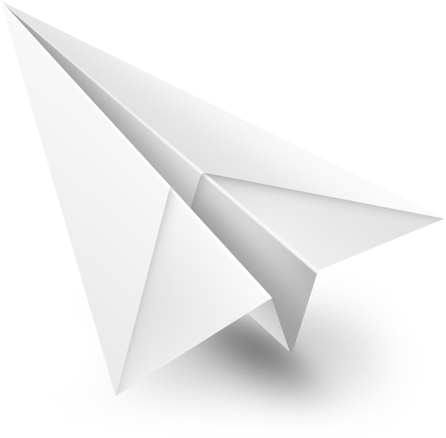 White Paper Plane - Paper Airplane Clipart (910x893), Png Download