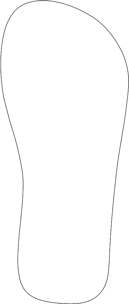 Personalized Flip-flops For Kids - Silhouette Clipart (483x1072), Png Download