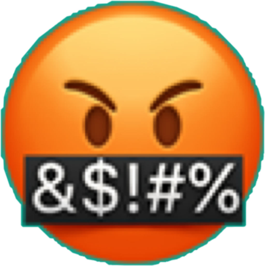 Emoji Angry Somuchangry Wütend &$ % Freetoedit Clipart (1024x1026), Png Download
