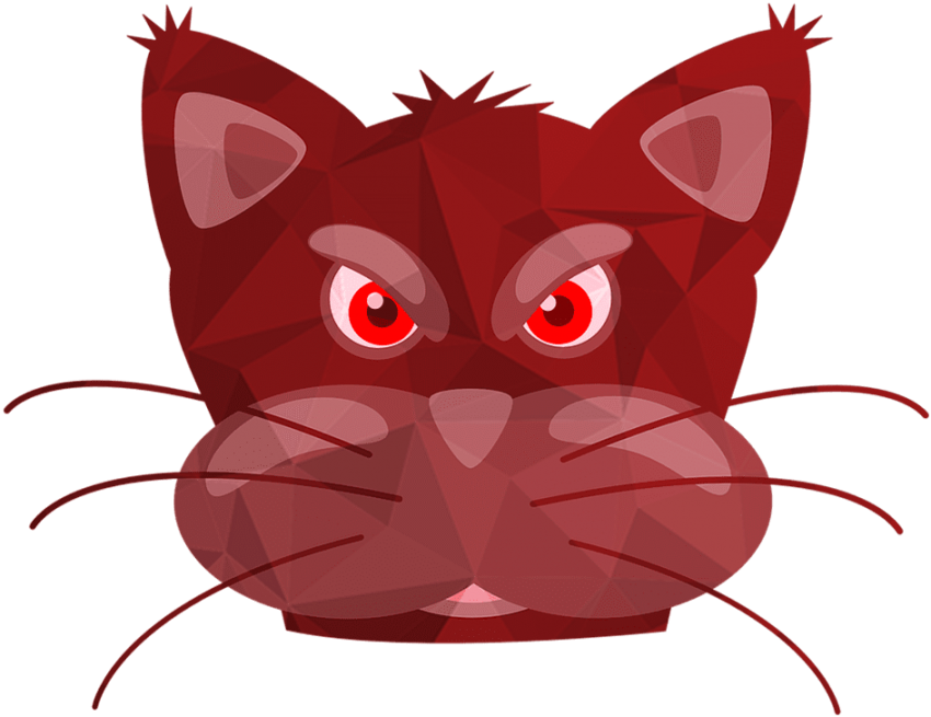 Free Png Download Cats,red Cat,pink Cat,cat Miror Poly,poly - Cat Face Clipart Transparent (850x655), Png Download